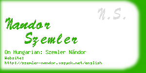 nandor szemler business card